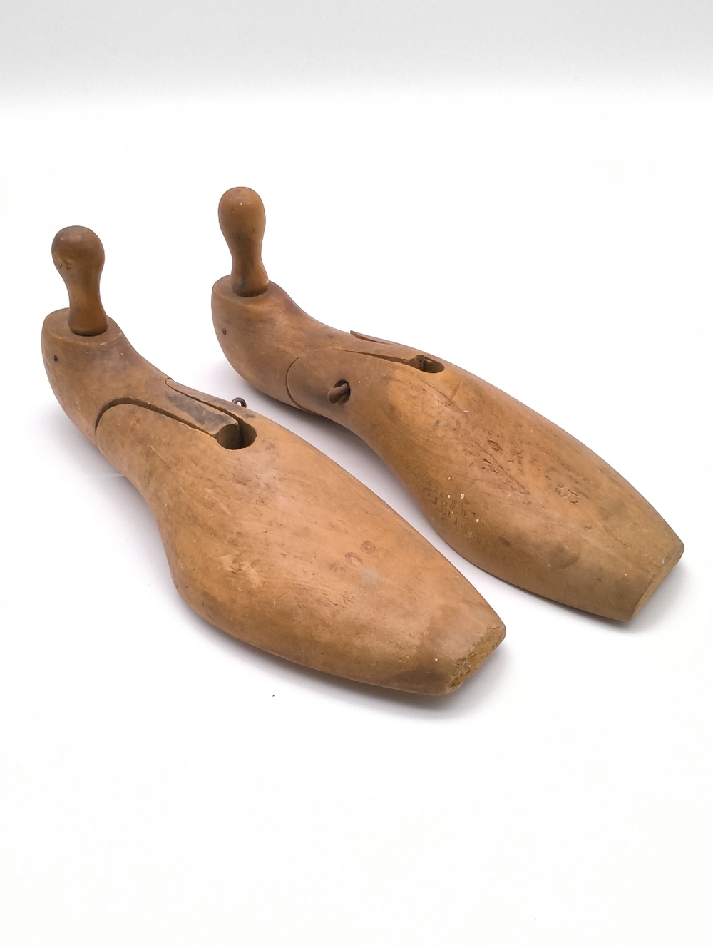 Vintage Hardwood Shoe Trees | 1920s Industrial Decor